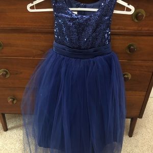Girls navy sequin party dress - 5 available multiple sizes - never worn